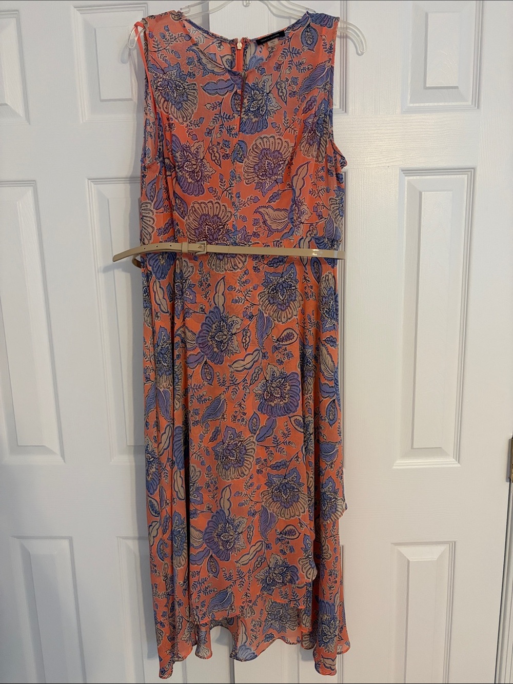 Tommy Hilfiger Sleeveless Coral Floral Midi Dress